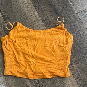 Yellow crop top